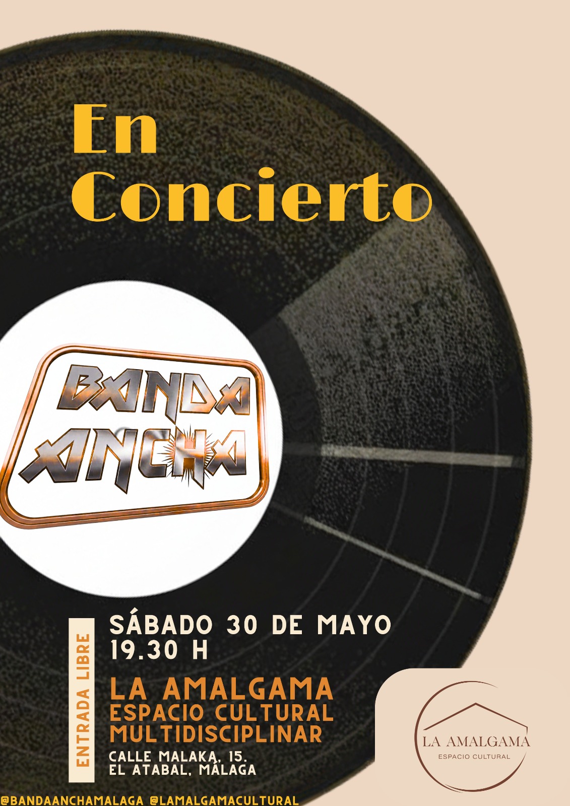 Cartel Banda Ancha en Concierto